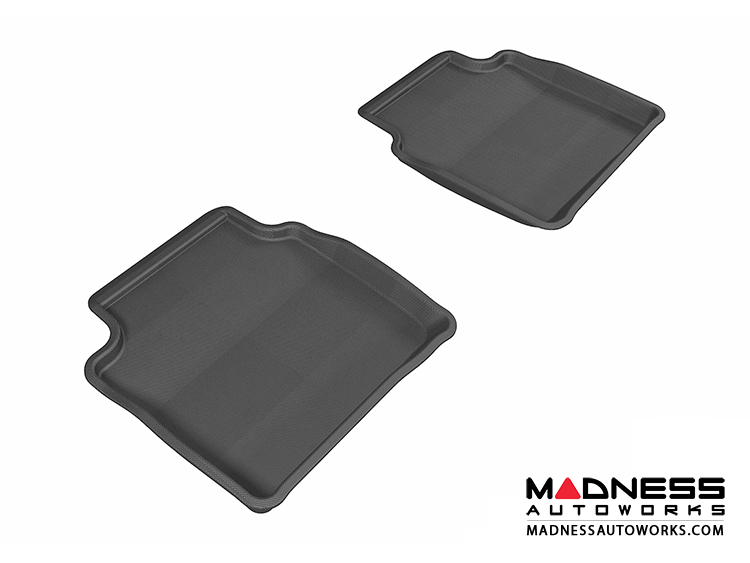 Chevrolet Malibu Floor Mats (Set of 2) - Rear - Black by 3D MAXpider (2008-2012)